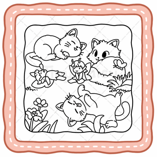 Cat World Coloring Book