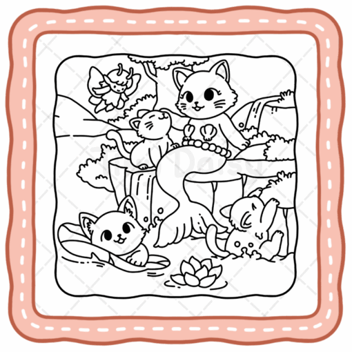 Cat World Coloring Book