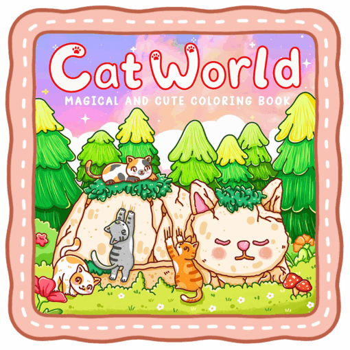 Cat World Coloring Book