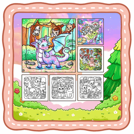 Cat World Coloring Book