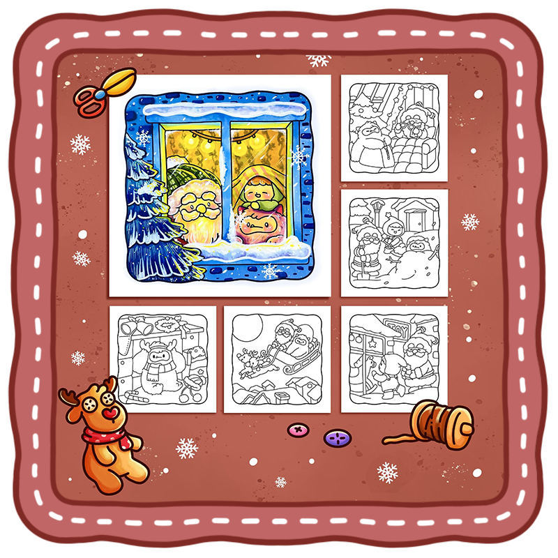 Xmas Moments Back Cover Xmas Moments Coloring Book