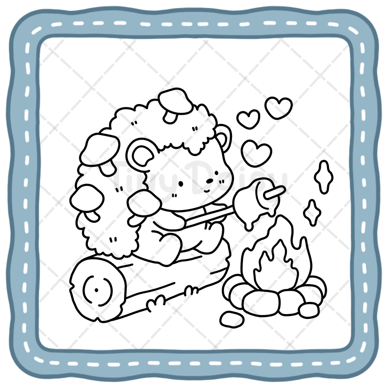 5 Fuzzy Animal Coloring Book – 50 Magical & Stress-Free Cozy Days