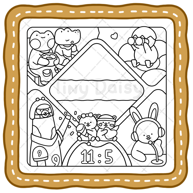 1 Jumbo Fuzzy Buddies - A Big Book of Cozy Friends Coloring Book