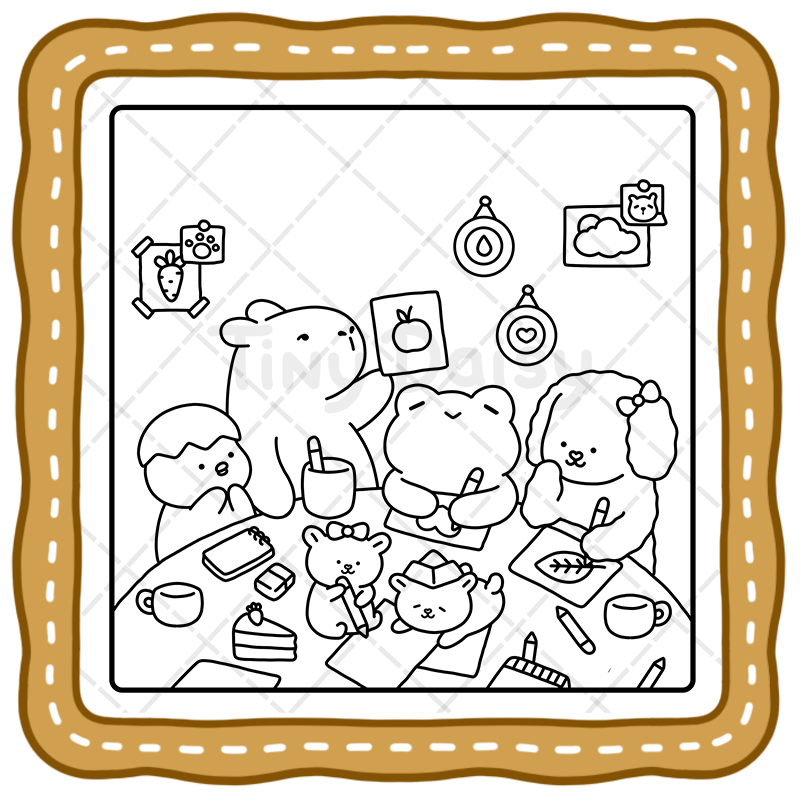 2 Jumbo Fuzzy Buddies - A Big Book of Cozy Friends Coloring Book