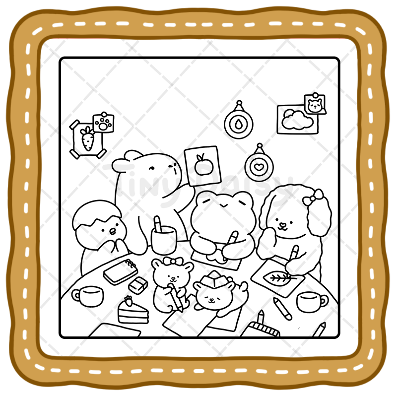 4 Jumbo Fuzzy Buddies Coloring Book – 100 Cozy Animal Pages for Relaxing Fun