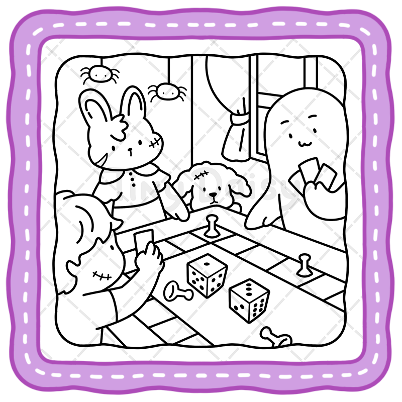 3 Spooky Buddies - Tiny Daisy Cute & Spooky Buddies Coloring Book for Adults