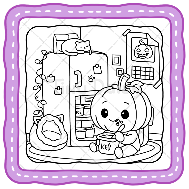 4 Spooky Buddies - Tiny Daisy Cute & Spooky Buddies Coloring Book for Adults