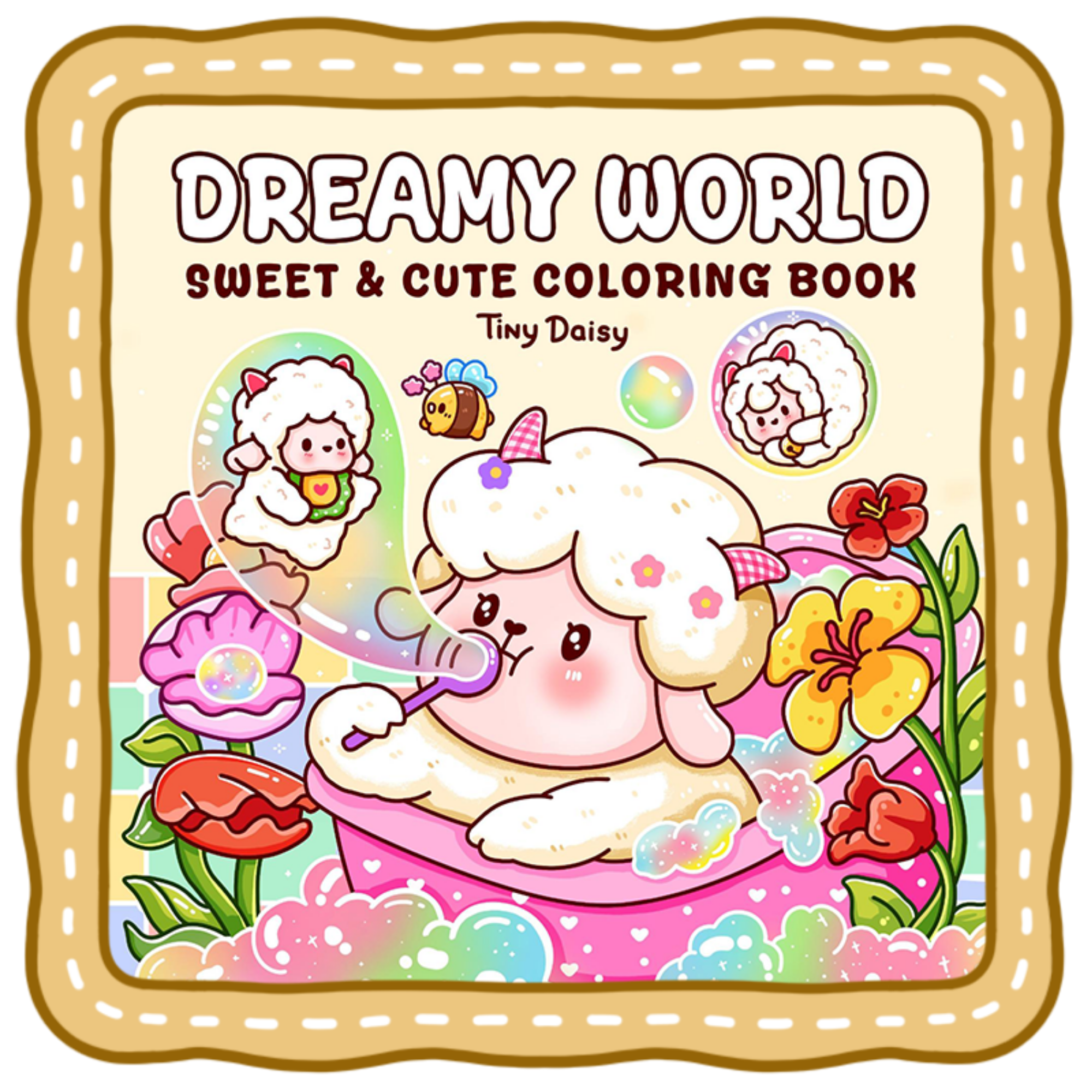 fantasy animal coloring book cute fluffy sheep magical dreamy world fantasy animal coloring book cute fluffy sheep magical dreamy world