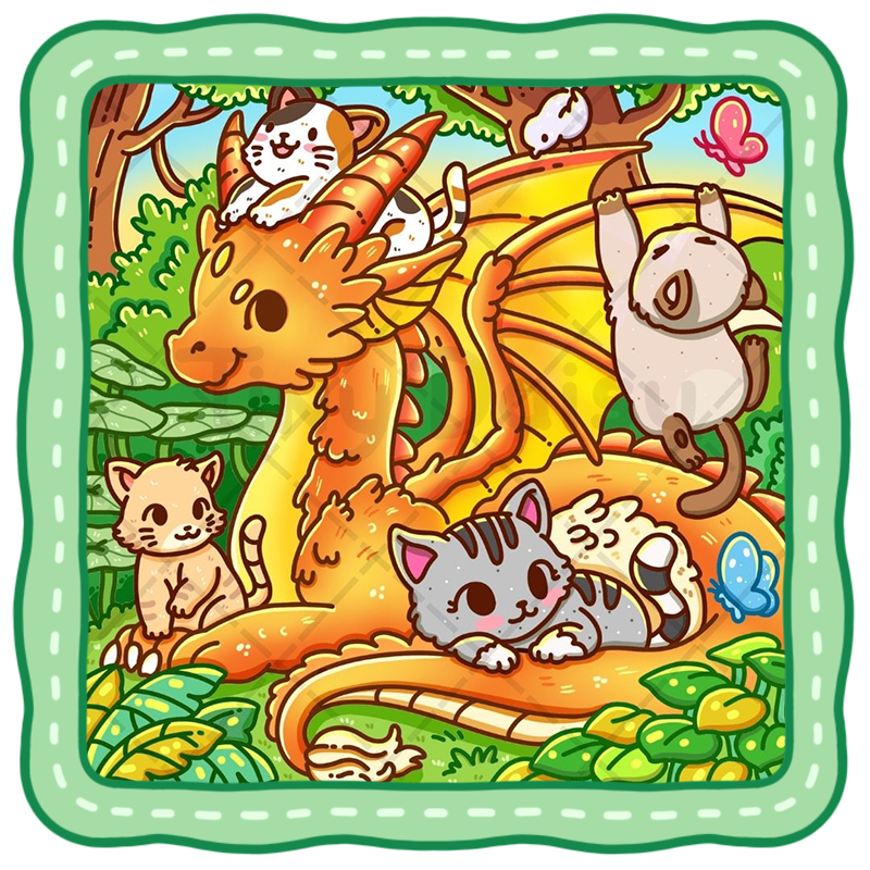 2 Meowland – Magical & Cute Cats Tiny Daisy Coloring Book for All Ages