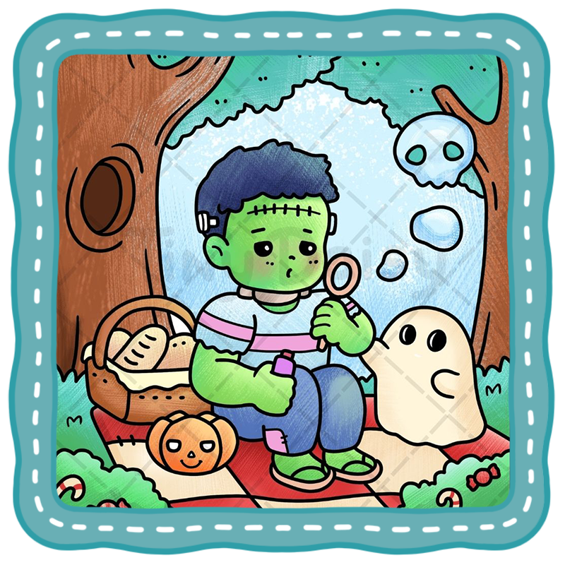 5 Cozy Spooky – Comfy and Cute Tiny Daisy Coloring Book for Adults