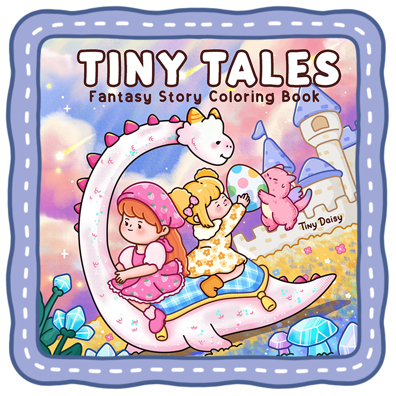 cozy fantasy coloring book cute dragons midnight cover