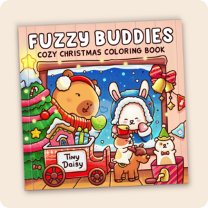 Christmas Fuzzy Buddies Coloring Book