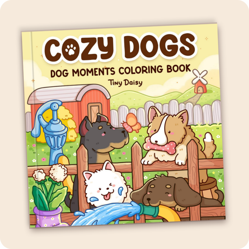Cozy Dogs Coloring Book