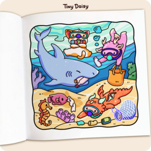 Alternative view of Ocean Fuzzy Coloring Book
