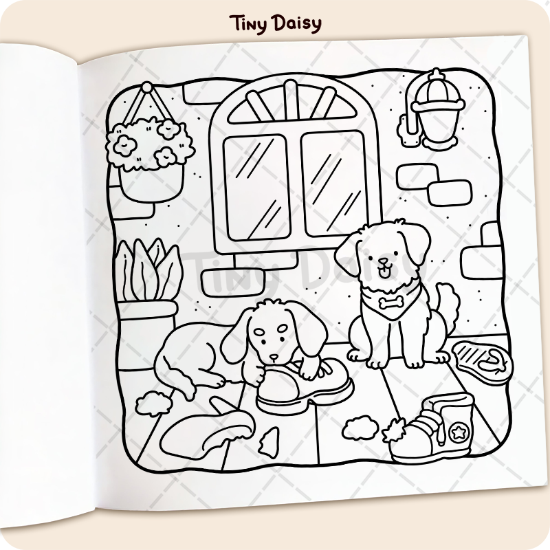 Cozy Dogs Coloring Book - Image 7