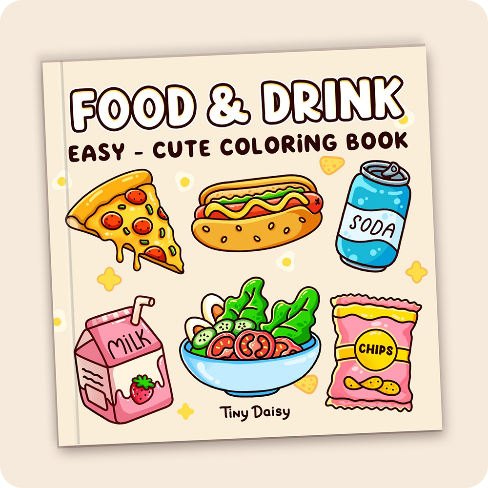 Food & Drinks Coloring Book
