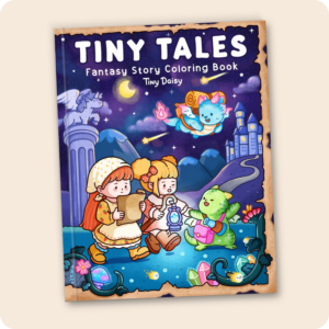 Tiny Tales Coloring Book (Midnight Cover 8.5 x 11 inches)