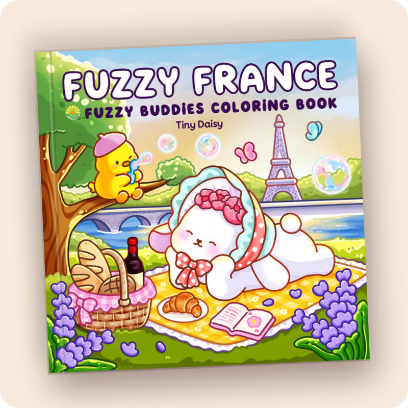 Fuzzy France Coloring Book