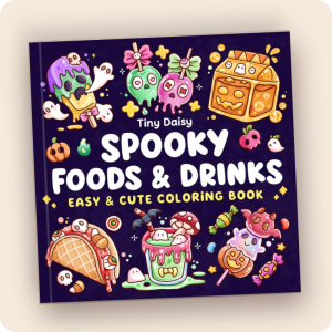 Spooky Foods & Drinks Coloring Book