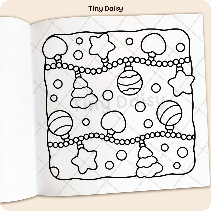Christmas Patterns Coloring Book - Image 2