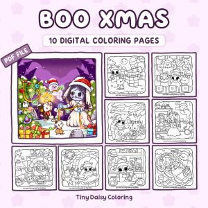 Boo Xmas – Mini Digital Coloring Set