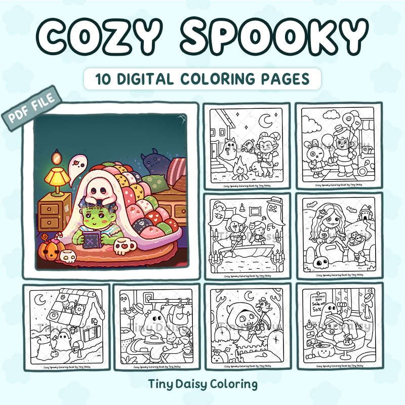 Cozy Spooky – Mini Digital Coloring Set