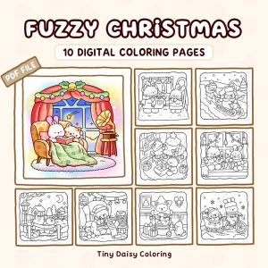 Fuzzy Christmas – Mini Digital Coloring Set