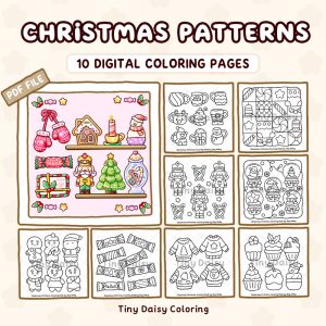 Christmas Patterns – Mini Digital Coloring Set