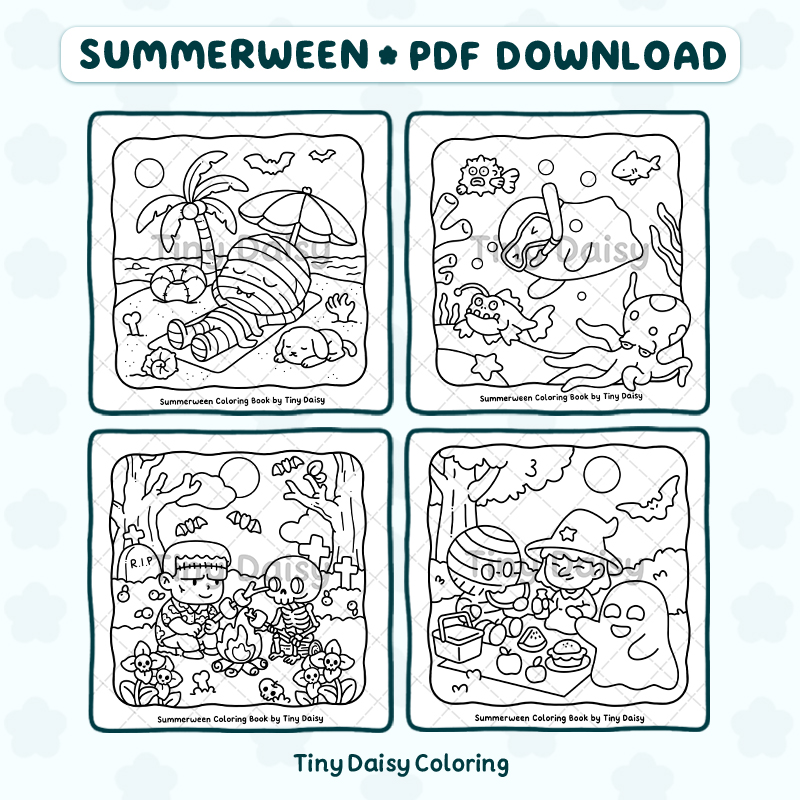 Summerween – Mini Digital Coloring Set - Image 2