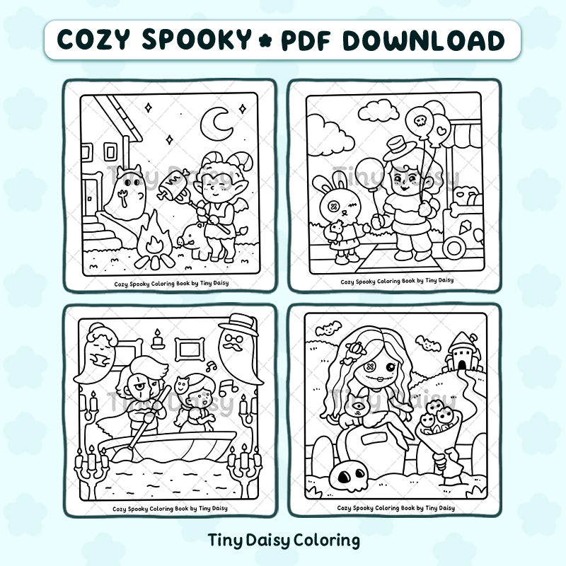 Cozy Spooky – Mini Digital Coloring Set - Image 3