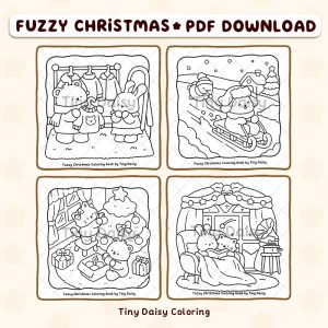 Alternative view of Fuzzy Christmas – Mini Digital Coloring Set