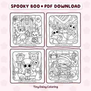 Alternative view of Spooky Boo – Mini Digital Coloring Set