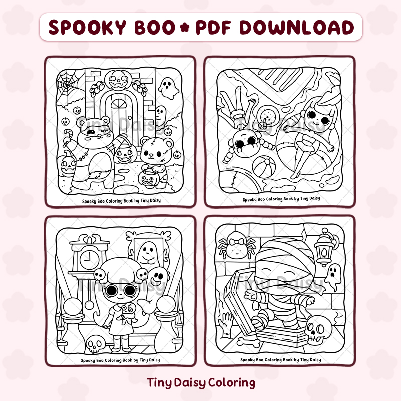 Spooky Boo – Mini Digital Coloring Set - Image 2