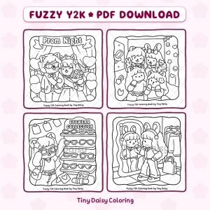 Alternative view of Fuzzy Y2K – Mini Digital Coloring Set