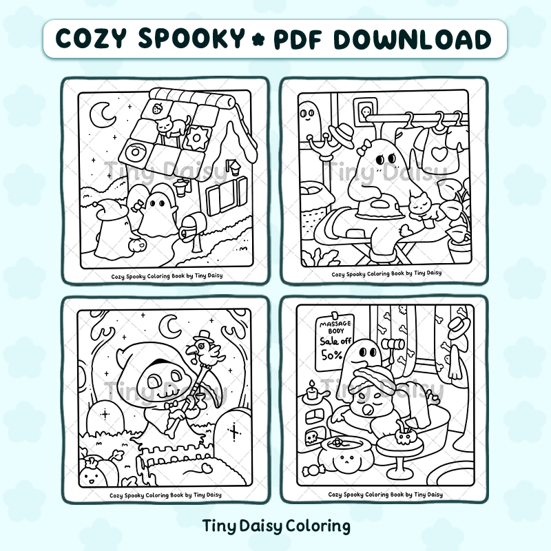 Cozy Spooky – Mini Digital Coloring Set - Image 2