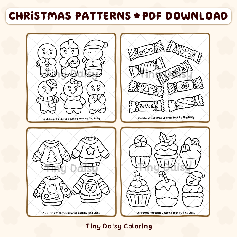 Christmas Patterns – Mini Digital Coloring Set - Image 3