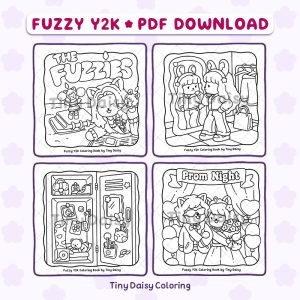 Alternative view of Fuzzy Y2K – Mini Digital Coloring Set