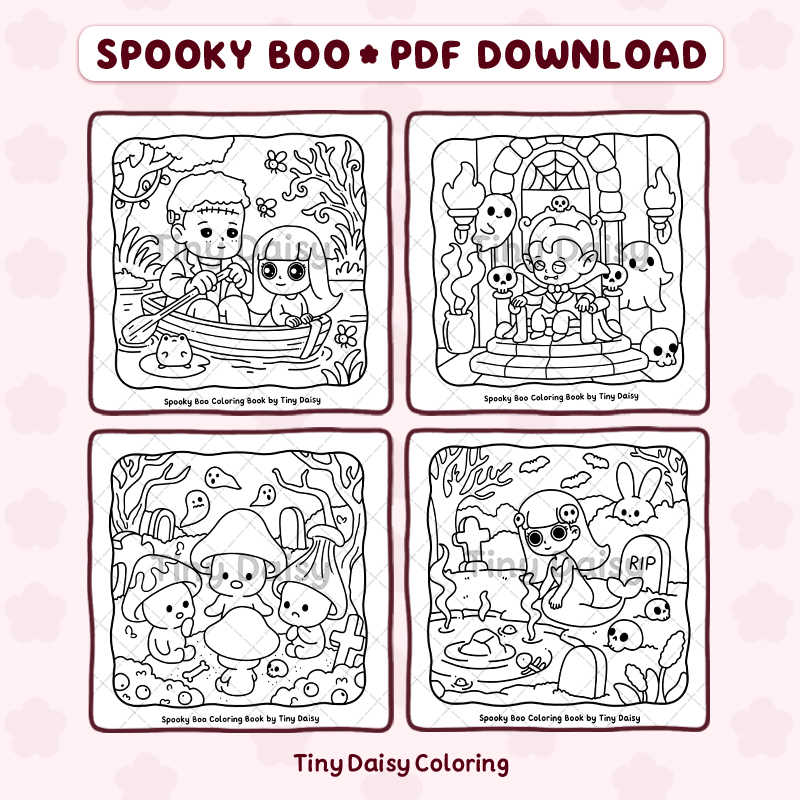 Spooky Boo – Mini Digital Coloring Set - Image 3