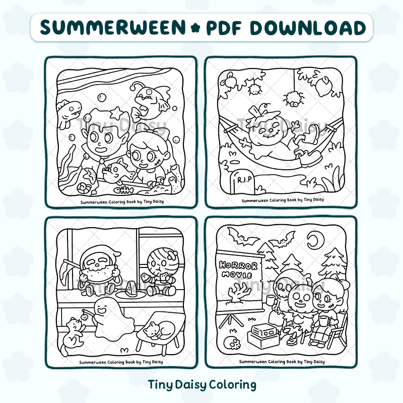 Summerween – Mini Digital Coloring Set - Image 3