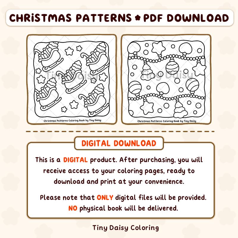 Christmas Patterns – Mini Digital Coloring Set - Image 4