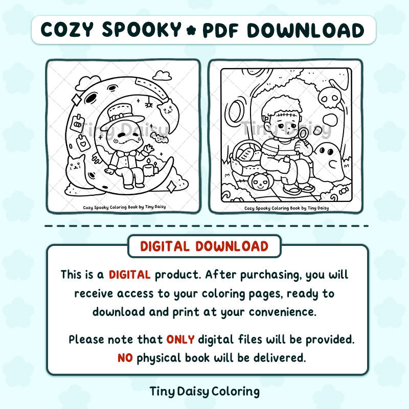 Cozy Spooky – Mini Digital Coloring Set - Image 4