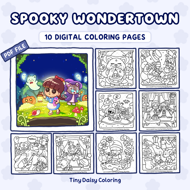Spooky Wondertown – Mini Digital Coloring Set