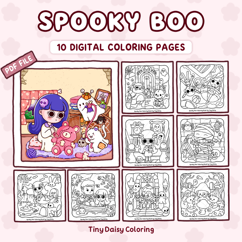 Spooky Boo – Mini Digital Coloring Set