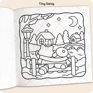 Alternative view of Fuzzy Advent Coloring Book
